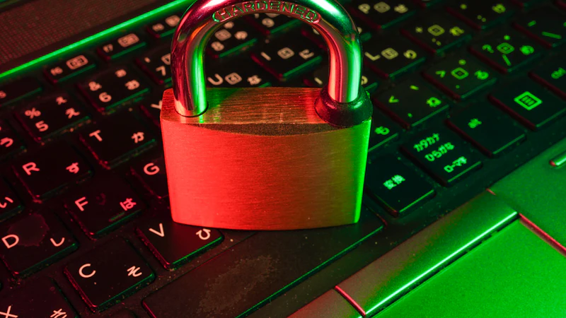 Padlock on a keyboard representing security awareness and dark web monitoring