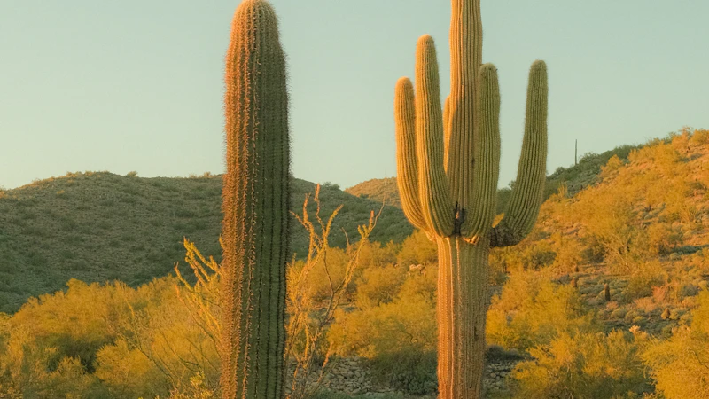 Saguaro cacti in the Arizona desert
